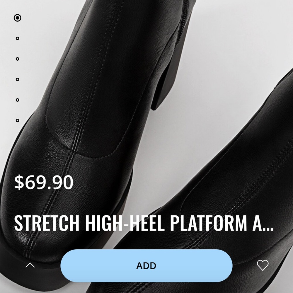STRETCH HIGH-HEEL PLATFORM ANKLE BOOTS